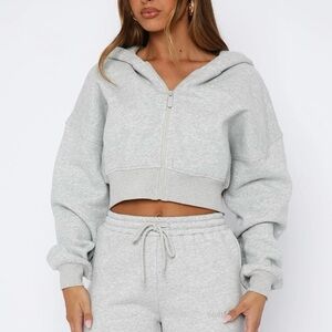 Cropped Zip Hoodie